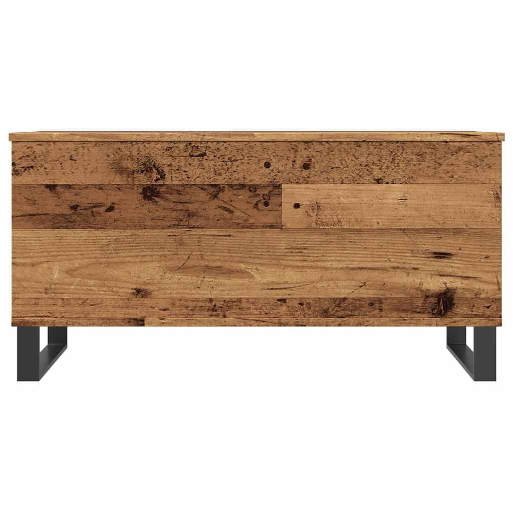 Table basse aspect bois de récupération 90x44,5x45 cm en bois