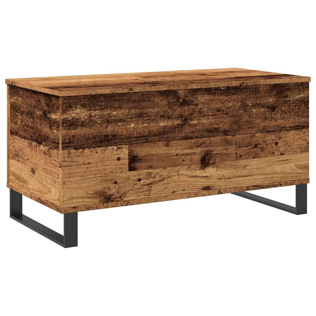 Table basse aspect bois de récupération 90x44,5x45 cm en bois