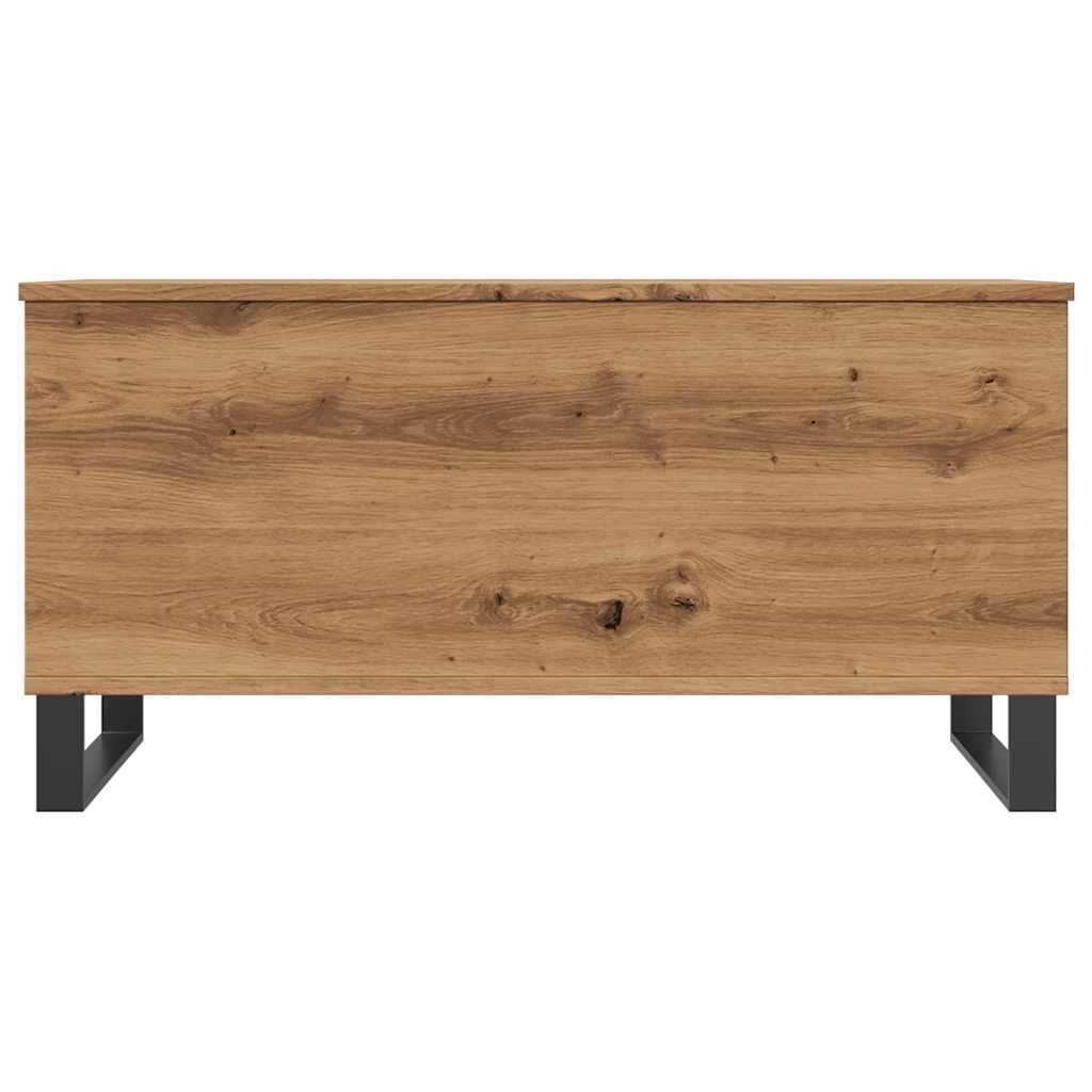 Table basse artisanale en chêne 90x44,5x45 cm en bois