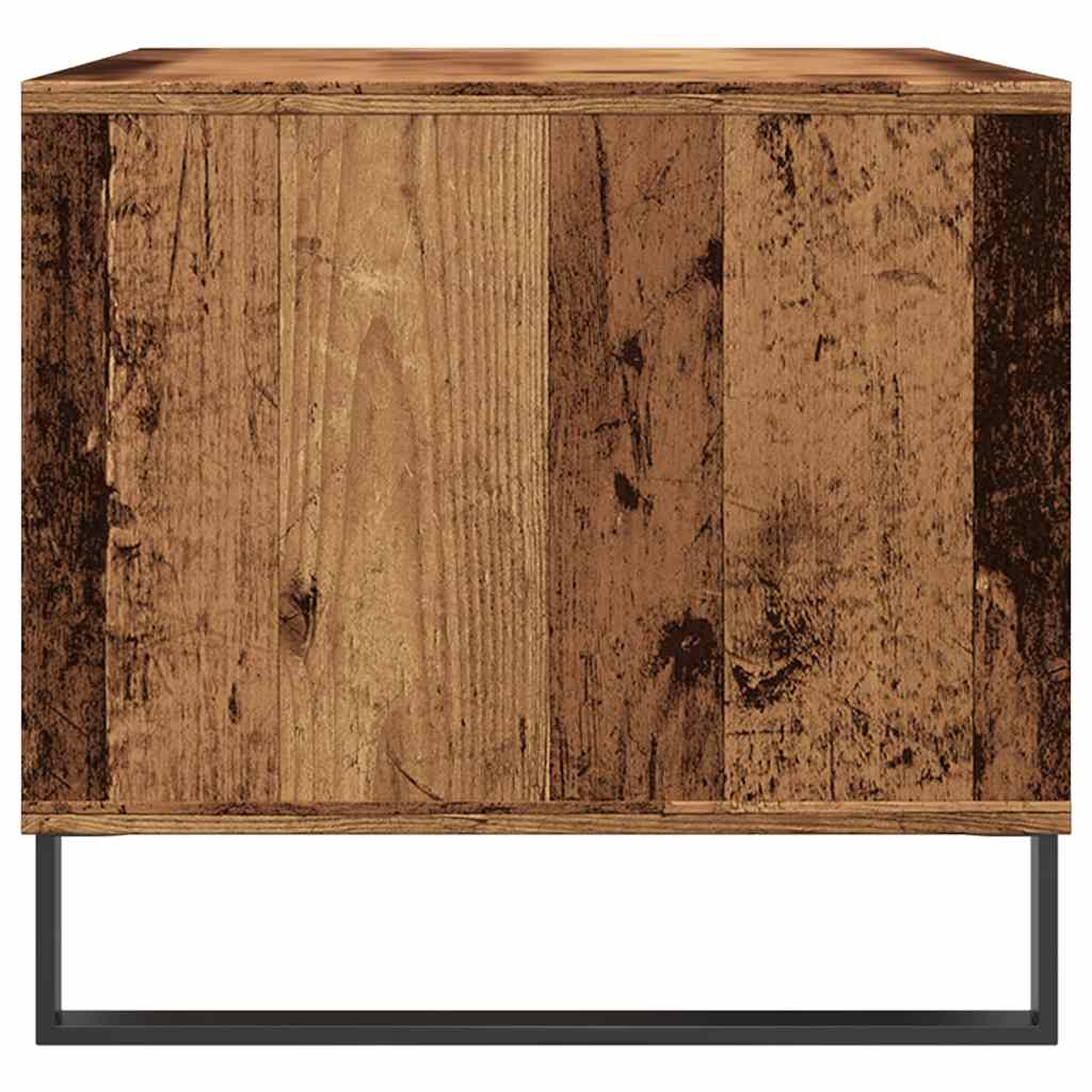 Table basse aspect bois de récupération 90x49x45 cm en bois