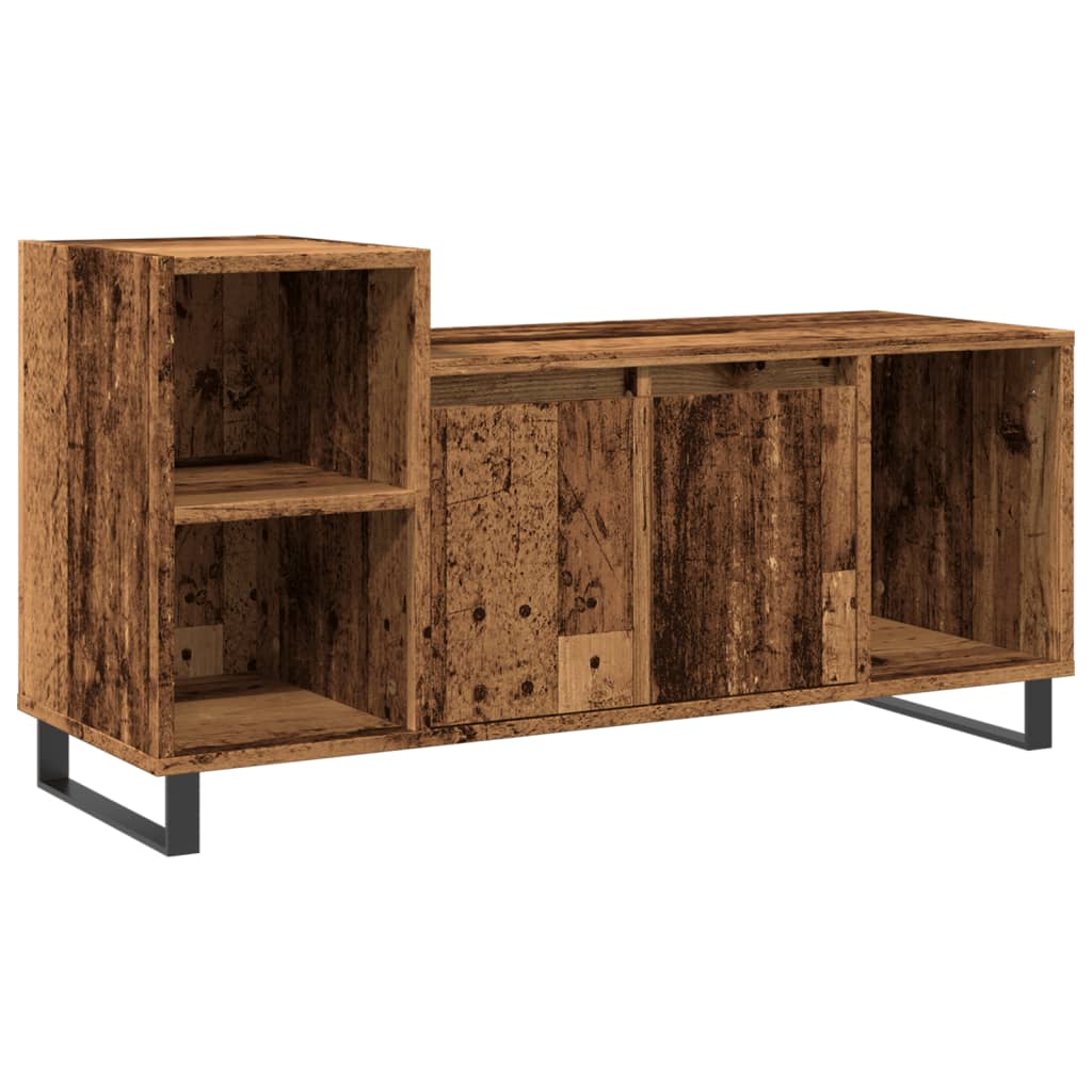 Meuble TV aspect bois de récupération 100x35x55 cm en bois