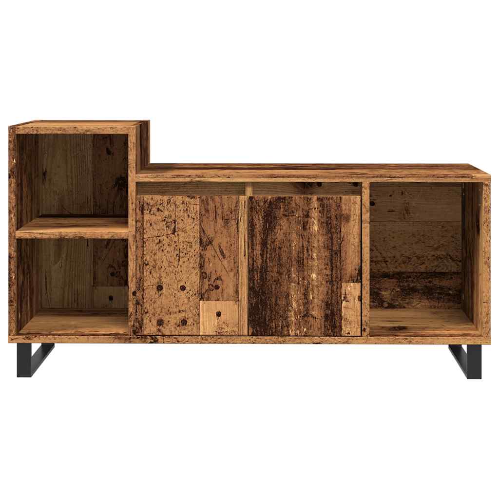 Meuble TV aspect bois de récupération 100x35x55 cm en bois