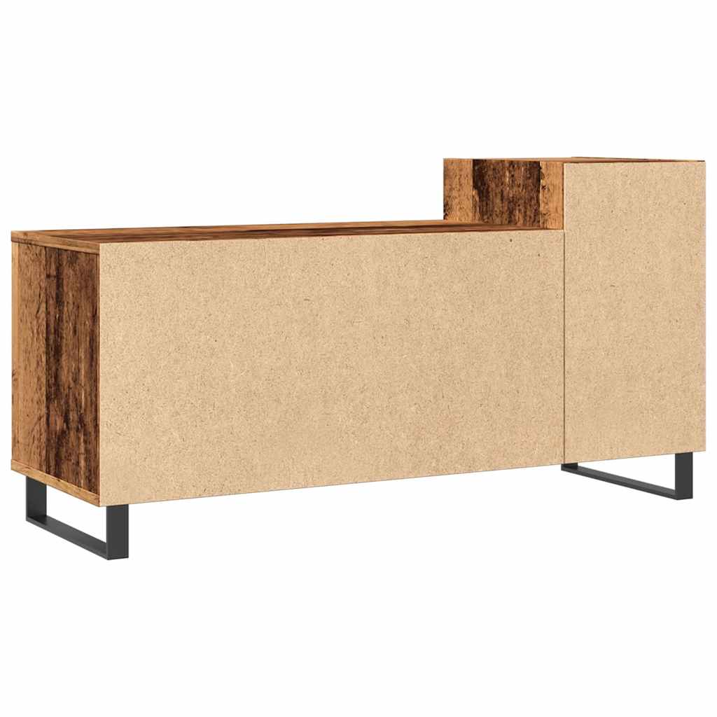 Meuble TV aspect bois de récupération 100x35x55 cm en bois