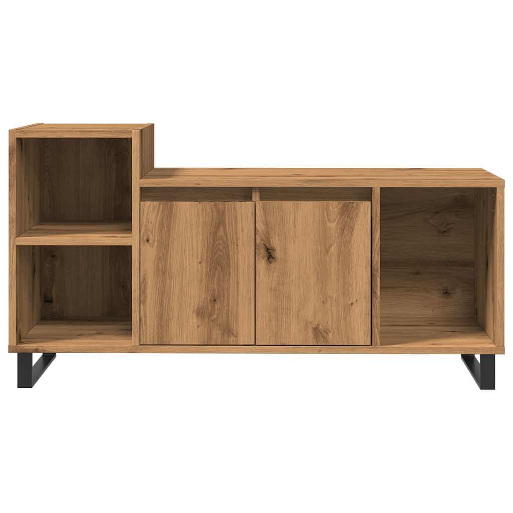 Meuble TV Chêne artisanal 100x35x55 cm matériau bois