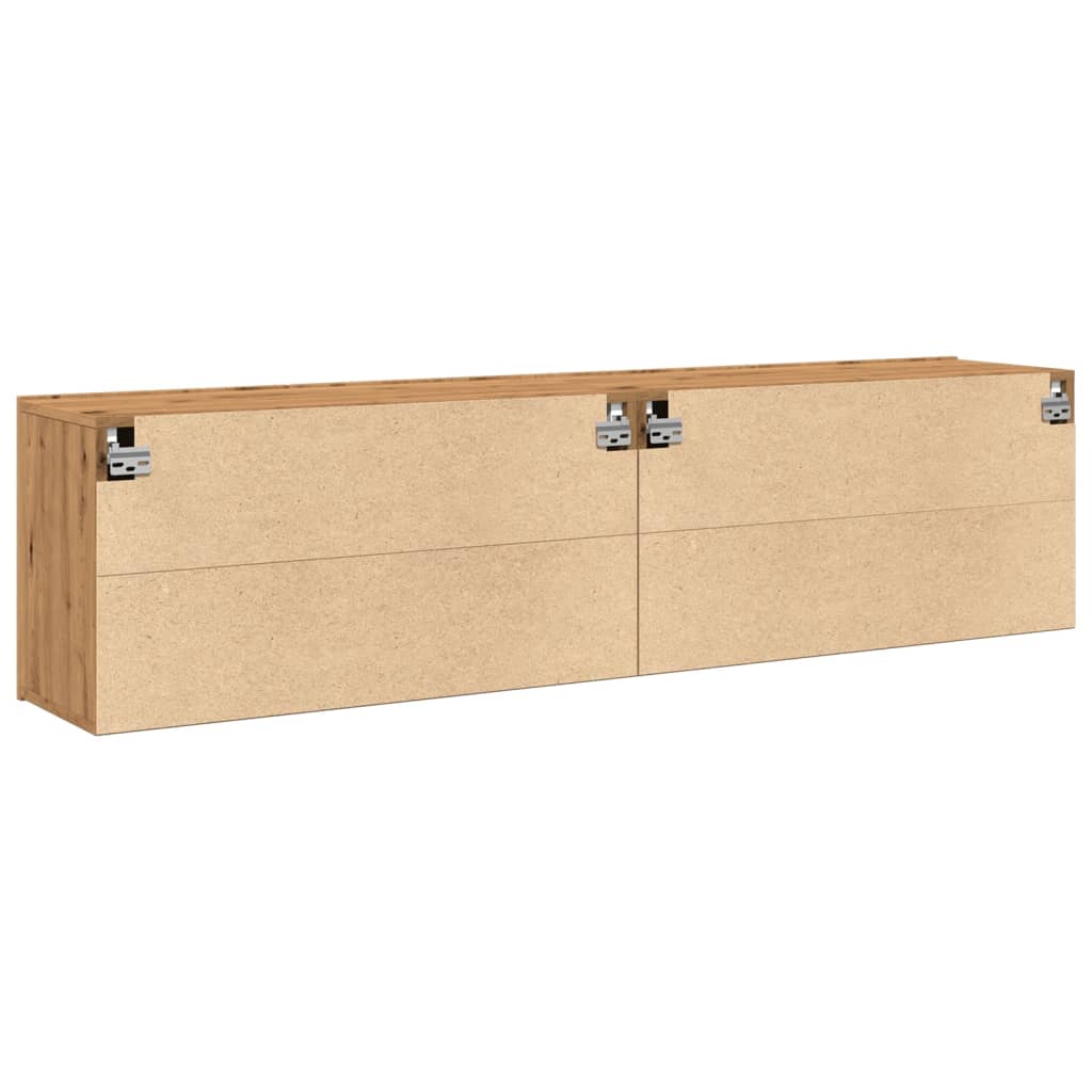 Meubles muraux TV 2 pcs Chêne artisanal 80x30x41 cm