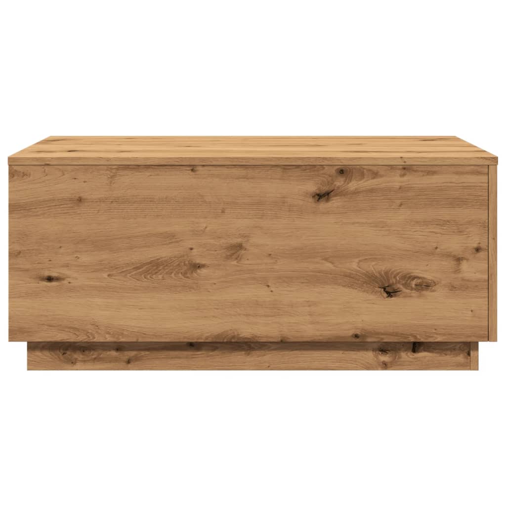 Coffee table with LED lights Artisan oak 90x50x40 cm