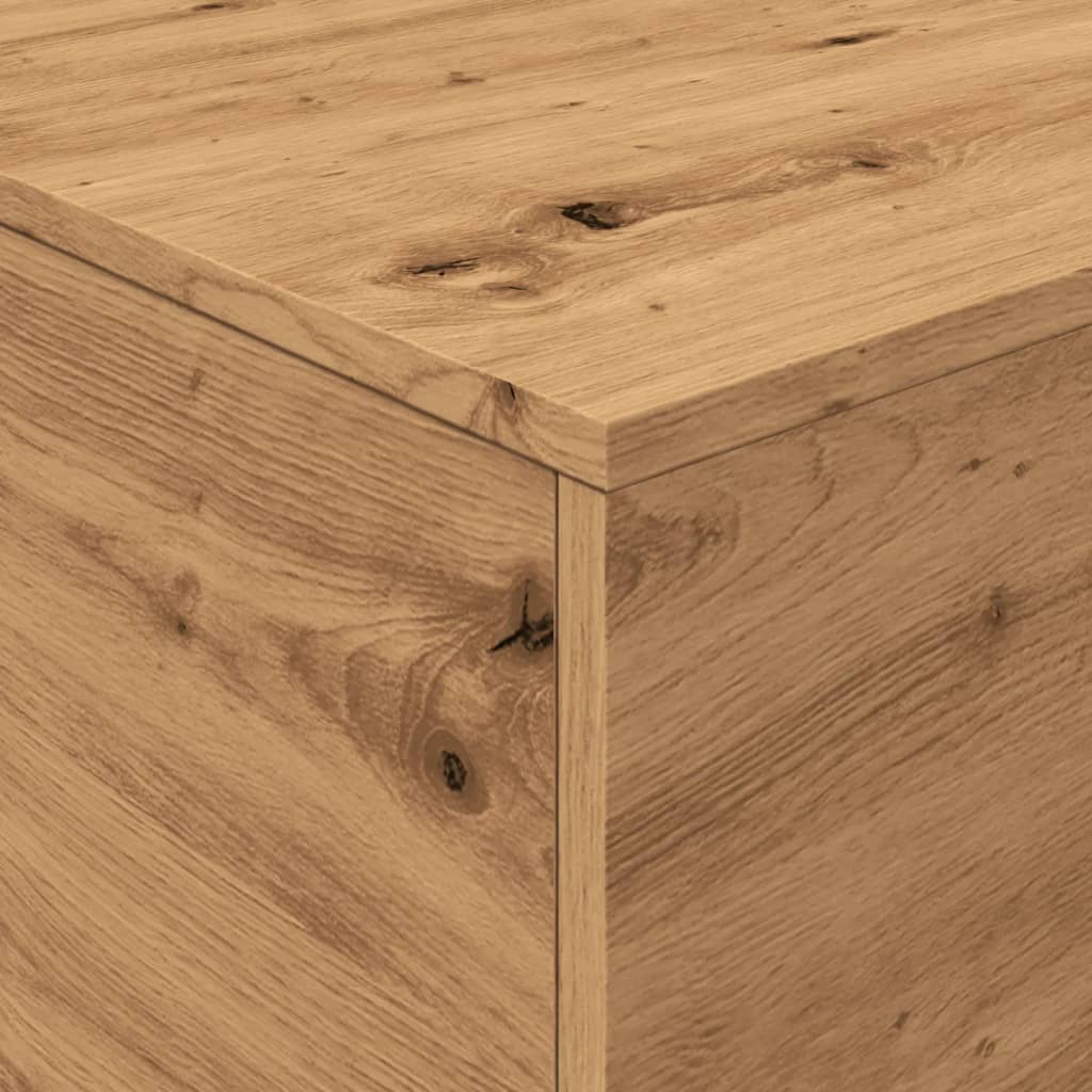 Coffee table with LED lights Artisan oak 90x50x40 cm