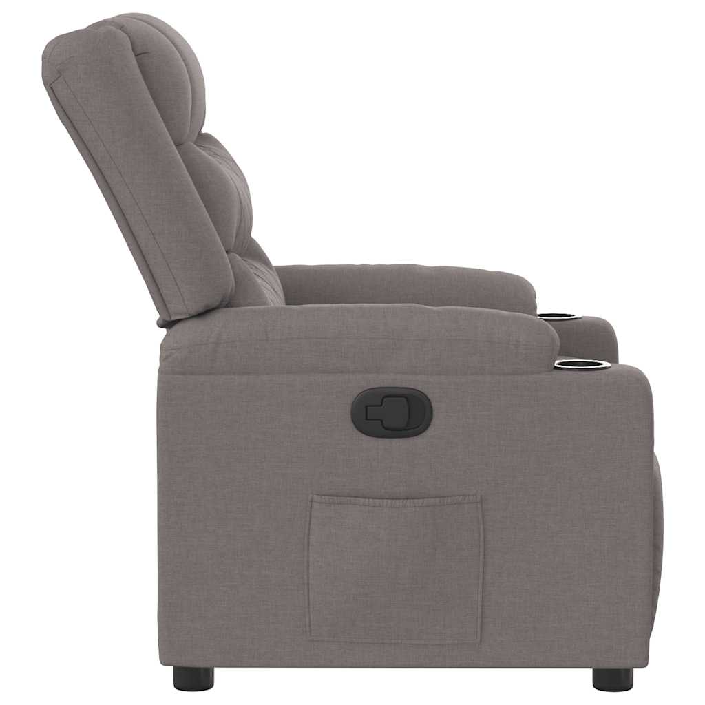 Fauteuil relax tissu taupe