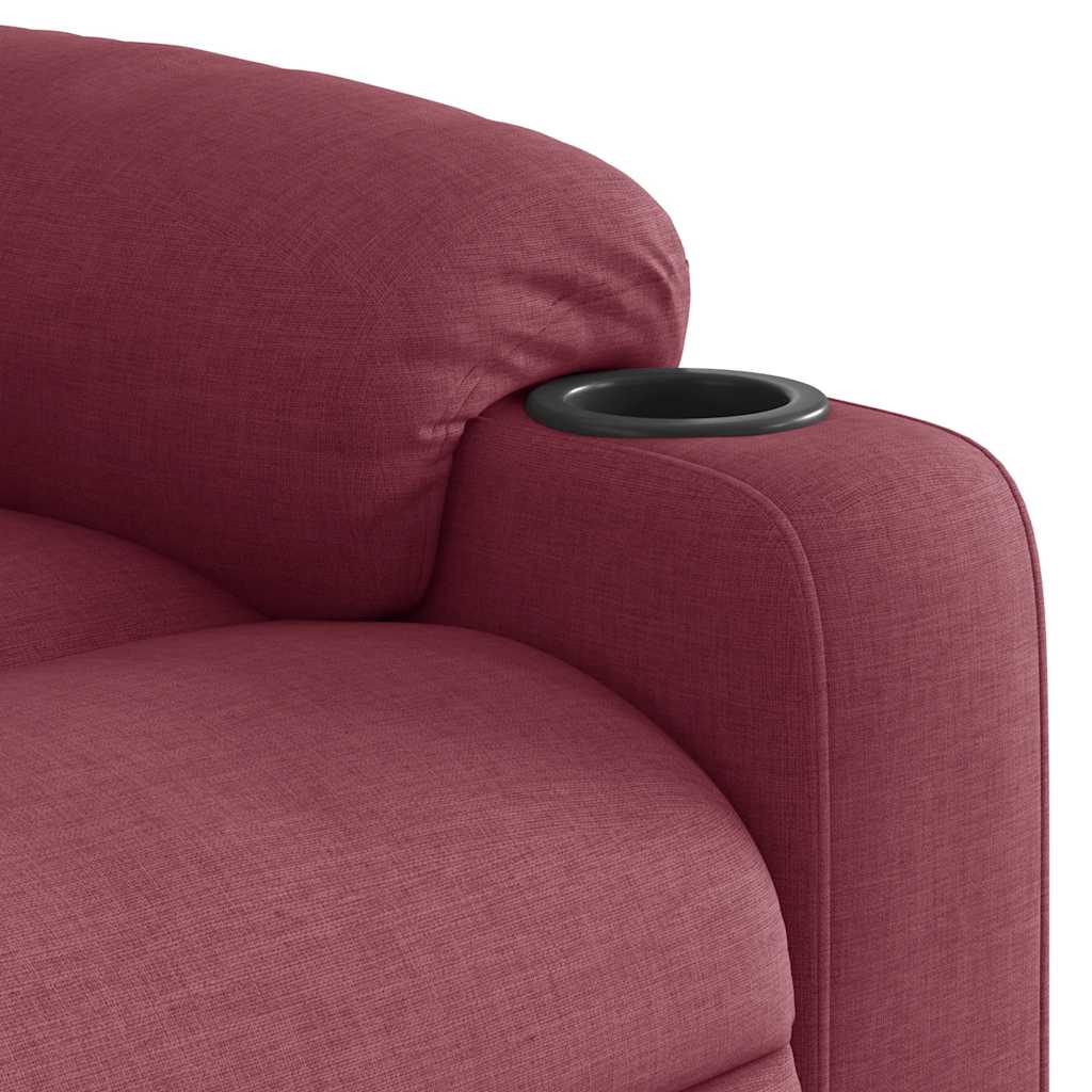 Fauteuil de massage tissu rouge vin