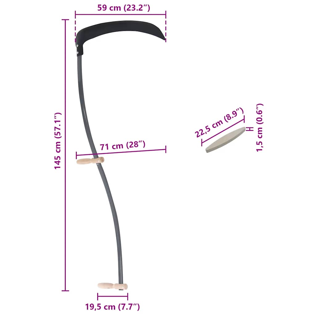 Sense mit Schleifstein 145 cm