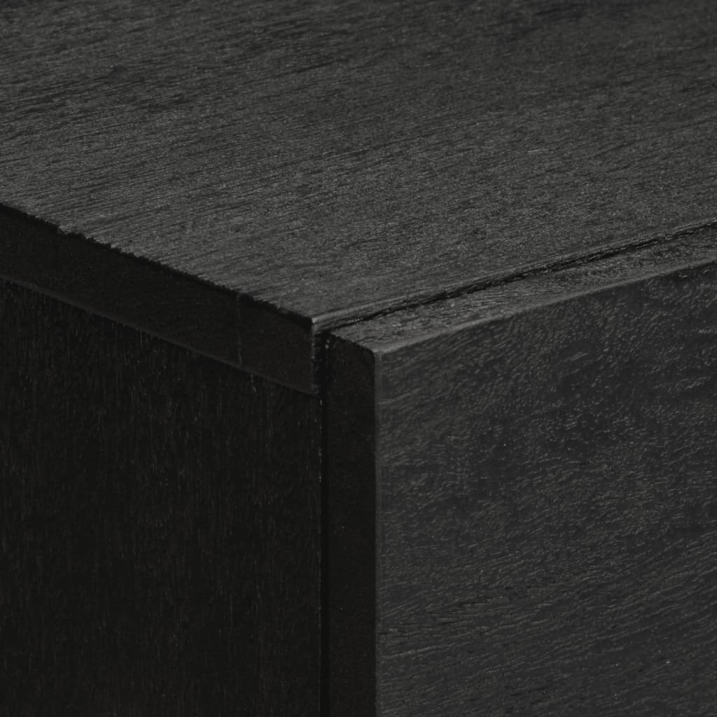 Bedside Table Black 50x33x60 cm Wood Material