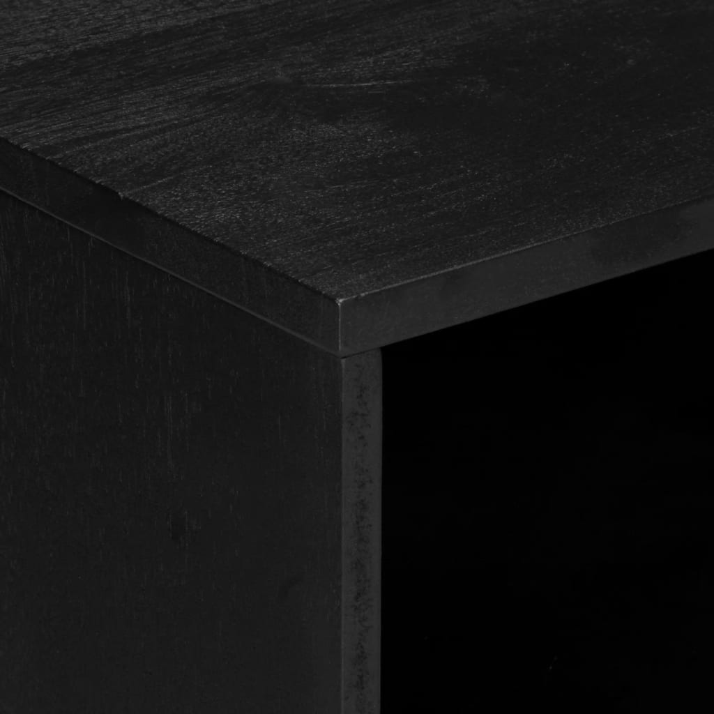 Bedside Table Black 50x33x62 cm Wood Material