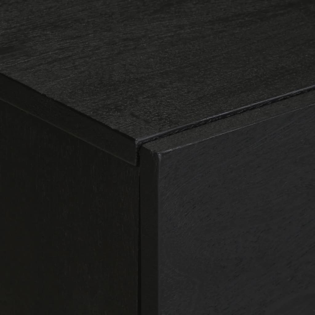 Bedside Table Black 50x33x60 cm Wood Material