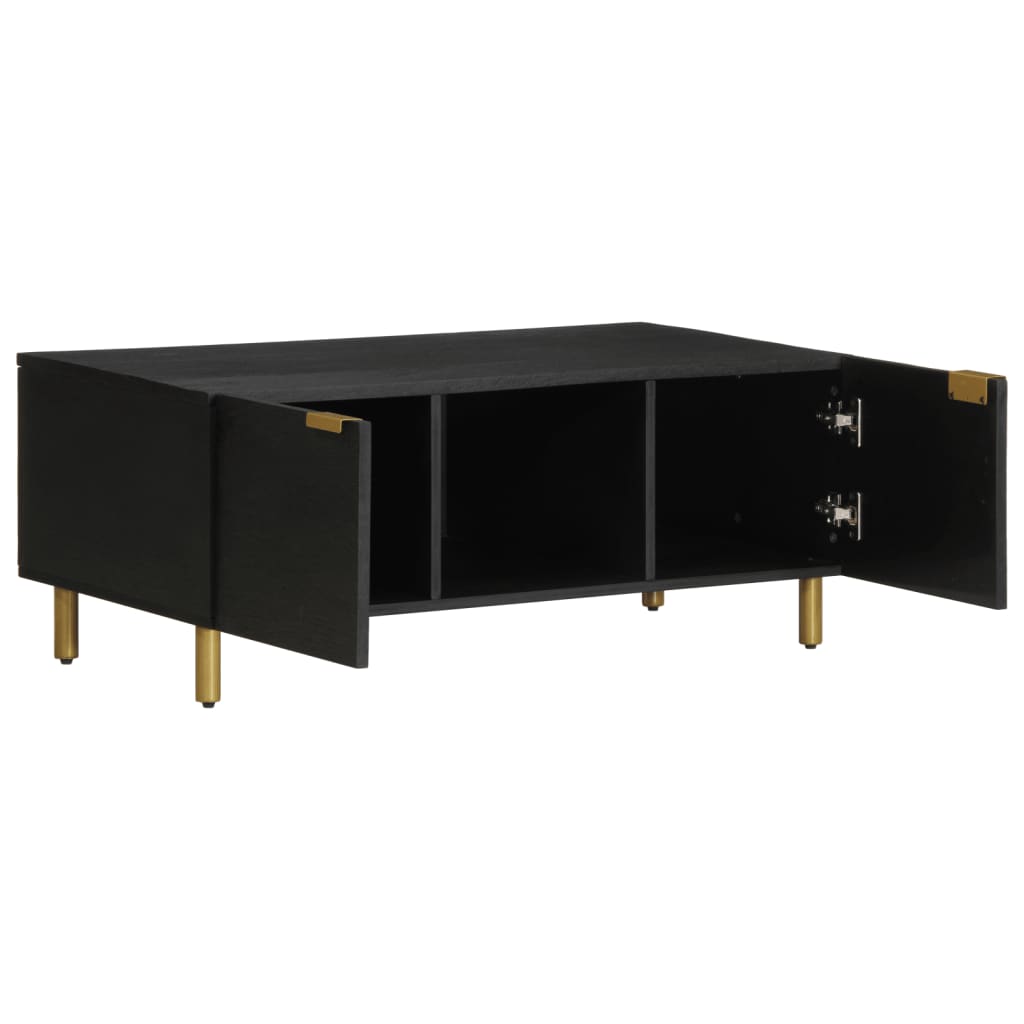 Coffee Table Black 100x54x40 cm Wood Material