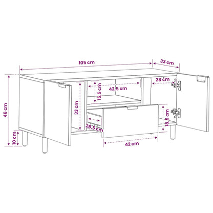 TV-Schrank Schwarz 105x33x46 cm Holzwerkstoff