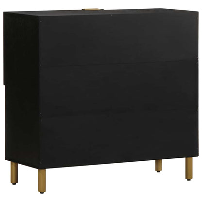 Sideboard Schwarz 80x33x75 cm Holzwerkstoff