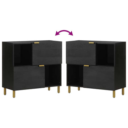 Sideboard Schwarz 80x33x75 cm Holzwerkstoff