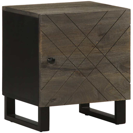 Bedside Table Black 40x33x46 cm Solid Mango Wood