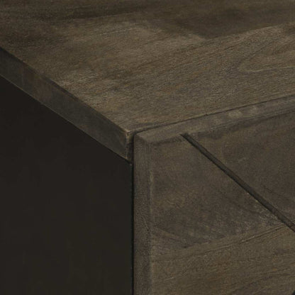 Nachttische 2 Stk. Schwarz 40x33x46 cm Massivholz Mango