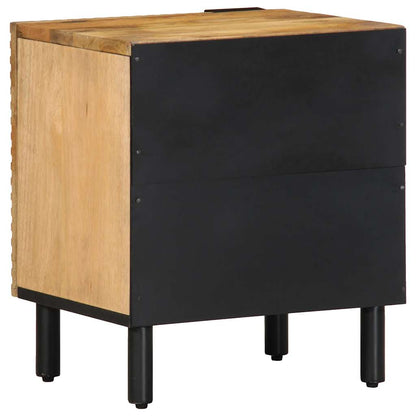 Nachttische 2 Stk. Braun 40x33x46 cm Massivholz Mango