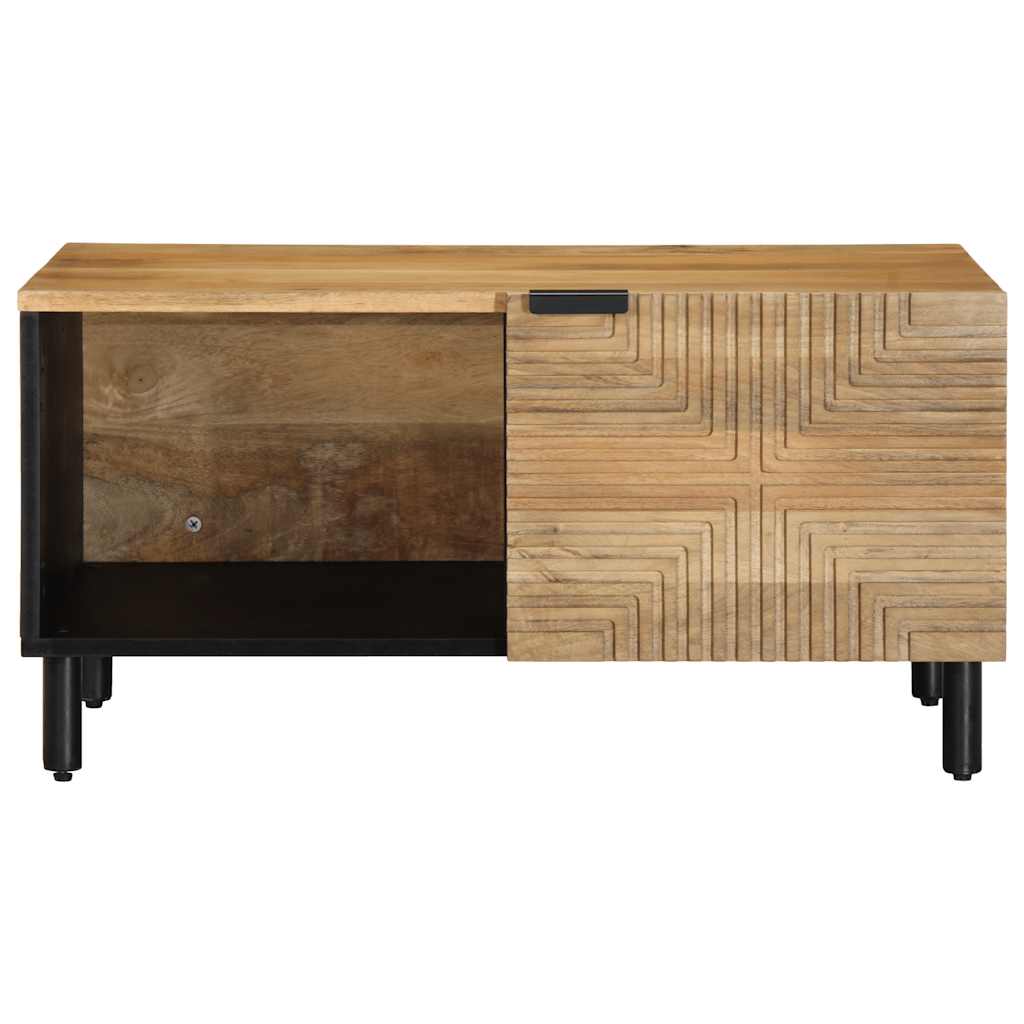 Table basse marron 80x50x40 cm en bois de manguier massif