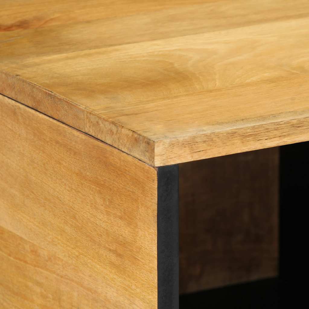 Table basse marron 80x50x40 cm en bois de manguier massif