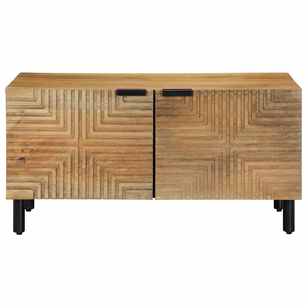 Table basse marron 80x50x40 cm en bois de manguier massif