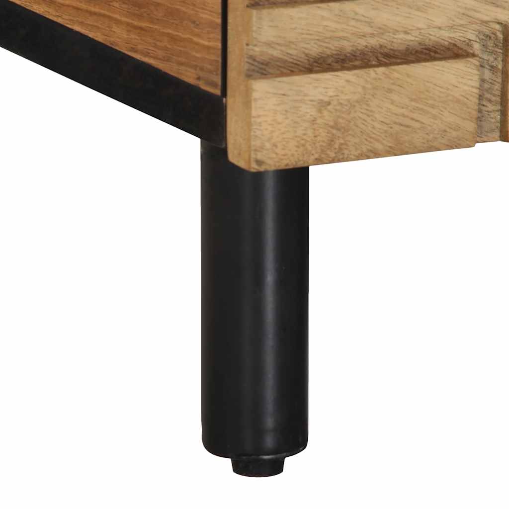 Table basse marron 80x50x40 cm en bois de manguier massif