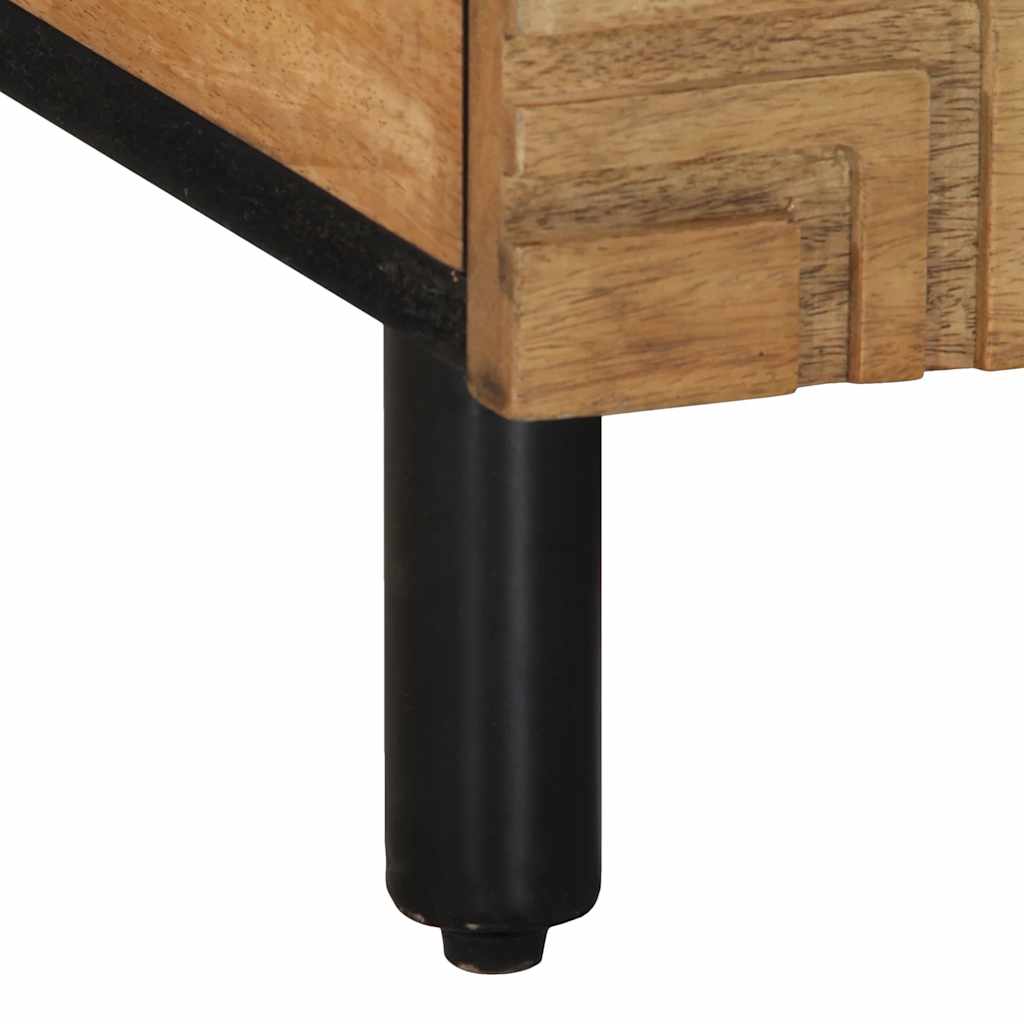 Table basse marron 100x54x40 cm en bois de manguier massif
