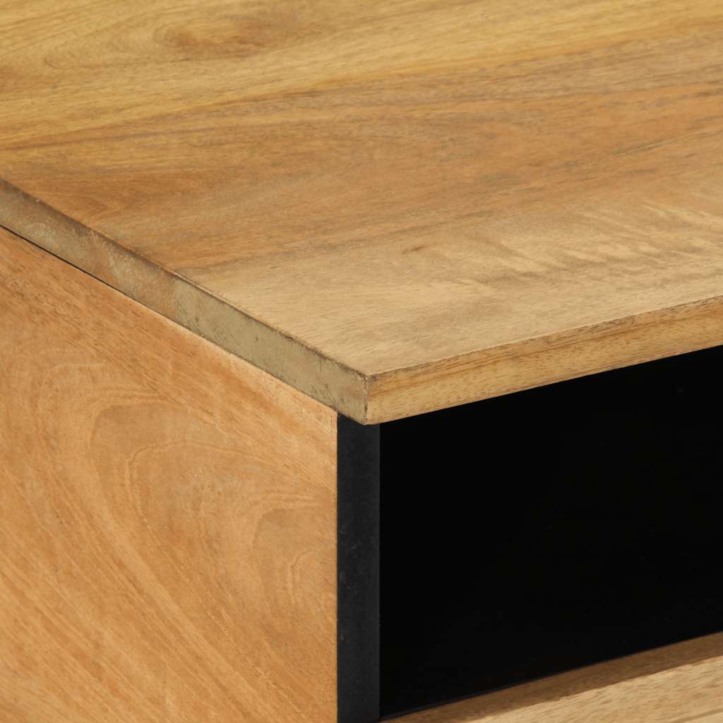 Table basse marron 80x54x40 cm en bois de manguier massif