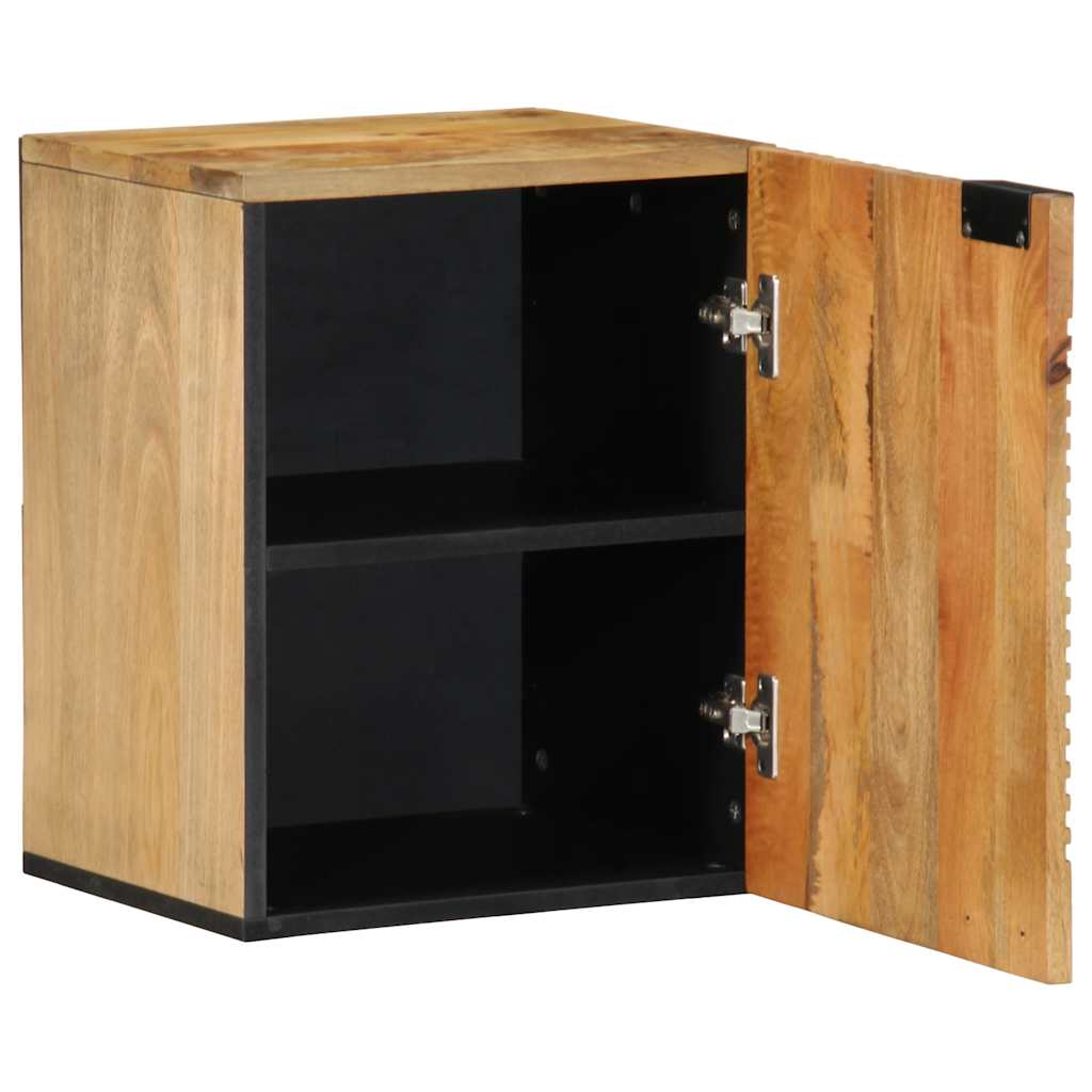Bad-Hängeschrank Braun 38x33,5x48 cm Massivholz Mango