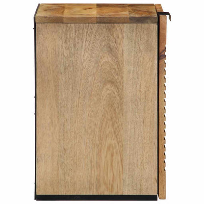 Bad-Hängeschrank Braun 38x33,5x48 cm Massivholz Mango