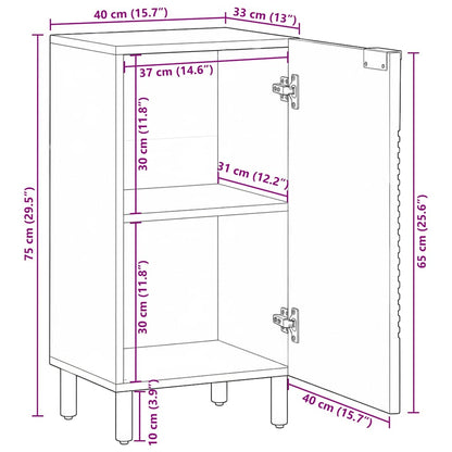 Sideboard Braun 40x33x75 cm Massivholz Mango