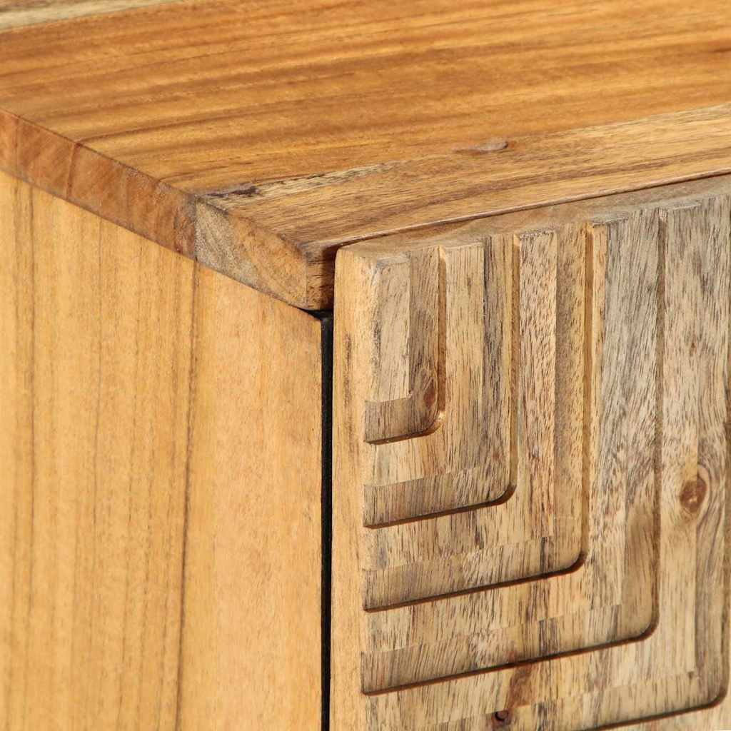 TV-Schränk mit Regal Braun 105 x 33 x 46 cm Massivholz Mango