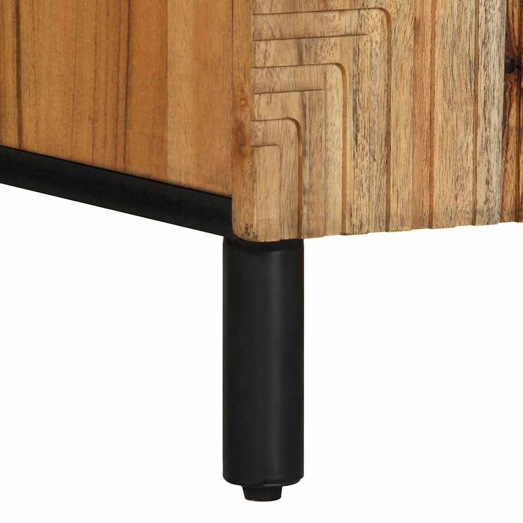 TV-Schränk mit Regal Braun 105 x 33 x 46 cm Massivholz Mango
