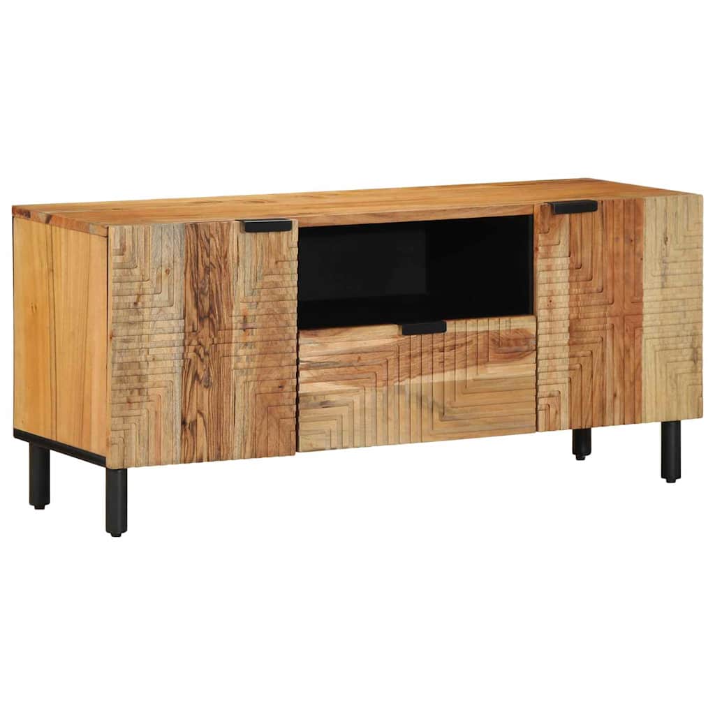 TV-Schränk mit Regal Braun 105 x 33 x 46 cm Massivholz Mango