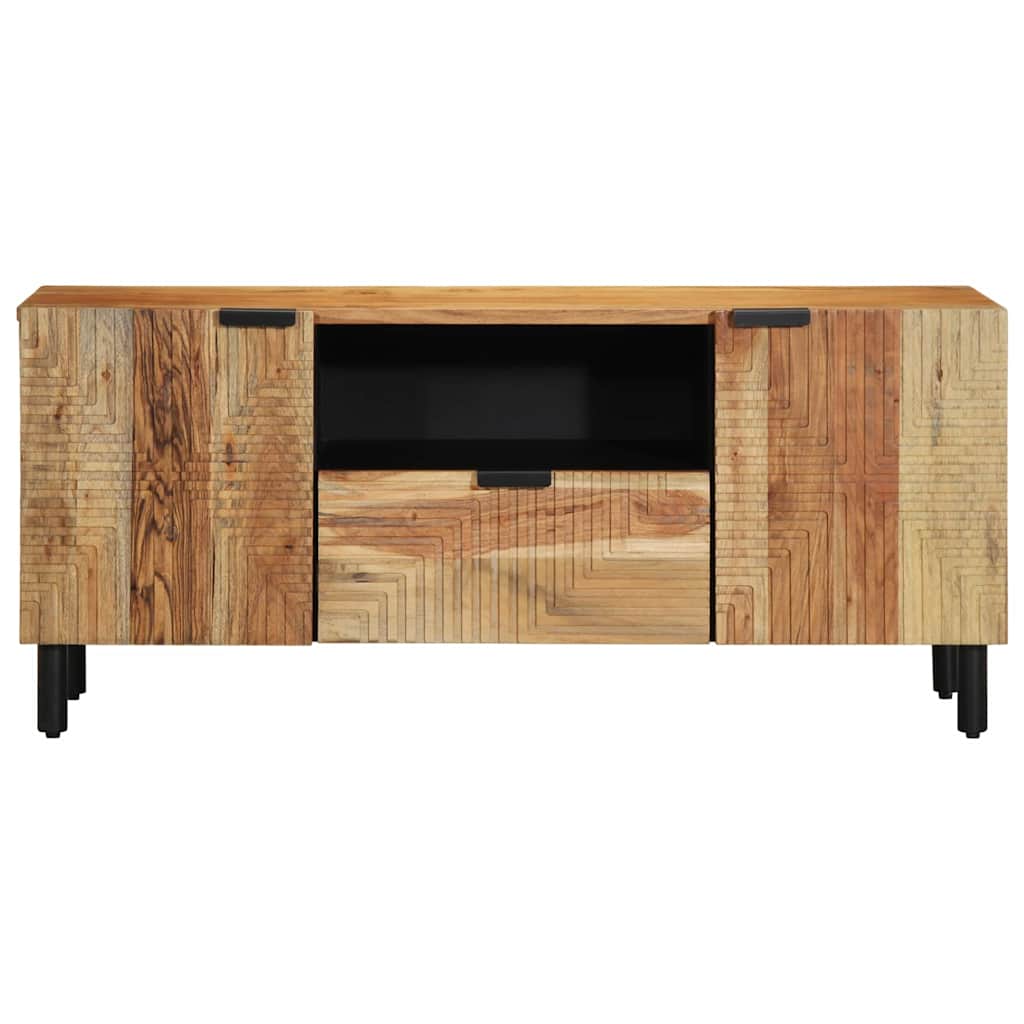 TV-Schränk mit Regal Braun 105 x 33 x 46 cm Massivholz Mango