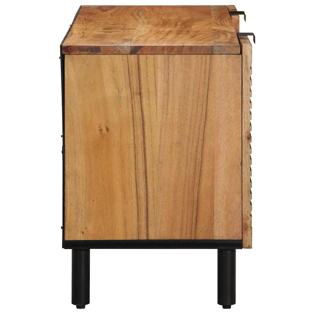 TV-Schränk mit Regal Braun 105 x 33 x 46 cm Massivholz Mango