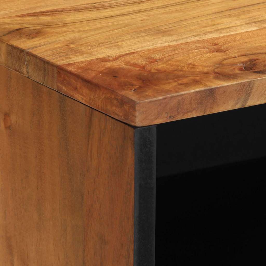TV-Schränk mit Regal Braun 80 x 31,5 x 46 cm Massivholz Akazie