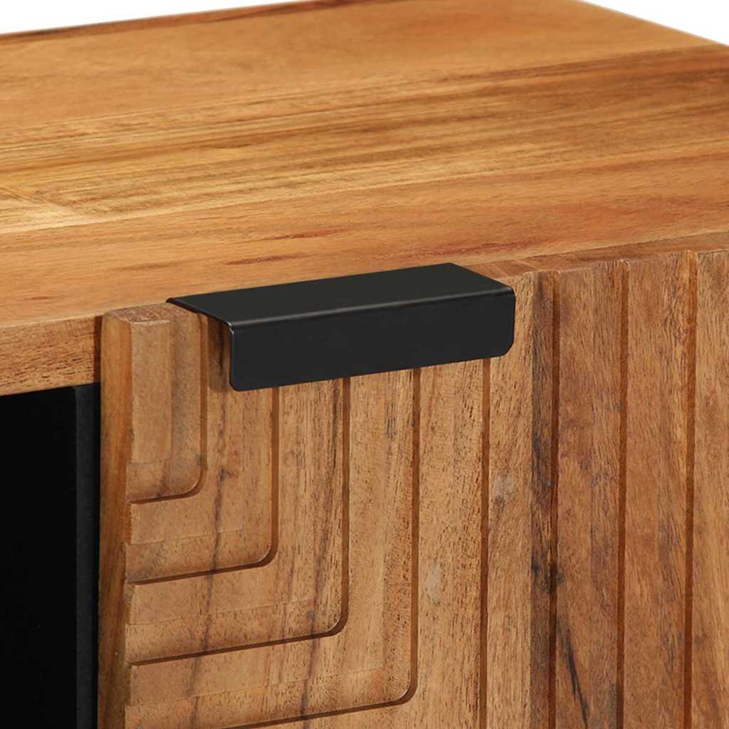 TV-Schränk mit Regal Braun 80 x 31,5 x 46 cm Massivholz Akazie
