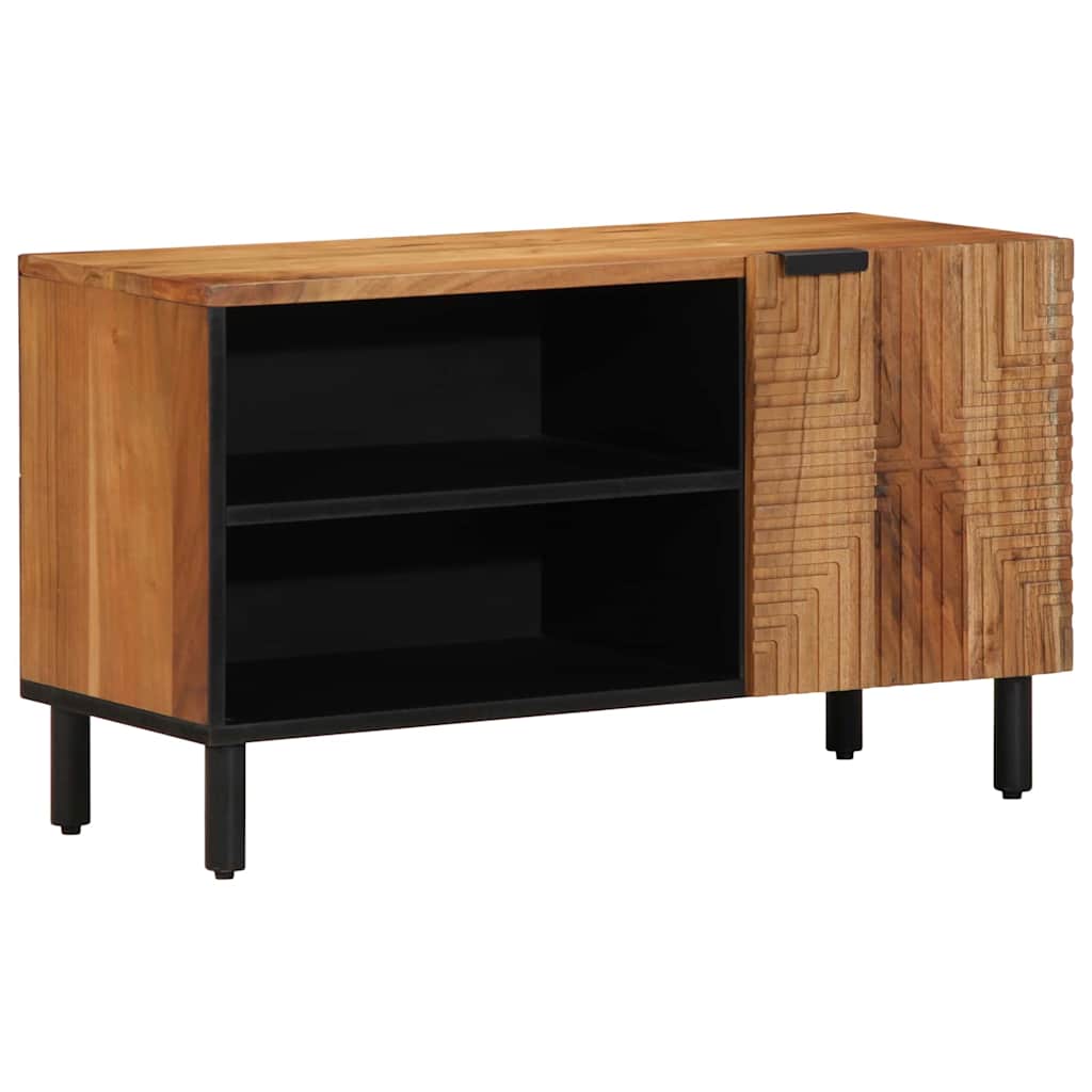 TV-Schränk mit Regal Braun 80 x 31,5 x 46 cm Massivholz Akazie