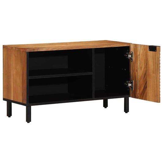 TV-Schränk mit Regal Braun 80 x 31,5 x 46 cm Massivholz Akazie