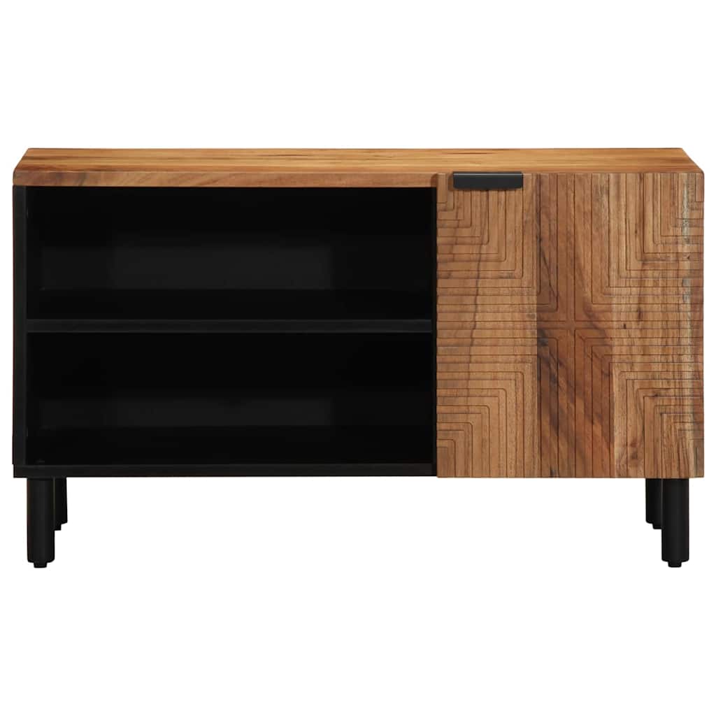 TV-Schränk mit Regal Braun 80 x 31,5 x 46 cm Massivholz Akazie