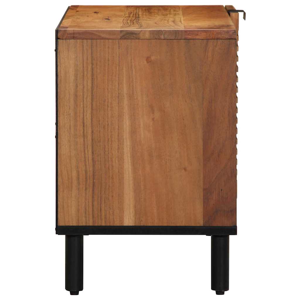 TV-Schränk mit Regal Braun 80 x 31,5 x 46 cm Massivholz Akazie