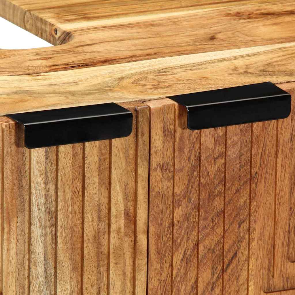 Waschbeckenschrank Braun 62 x 33 x 58 cm Massivholz Mango
