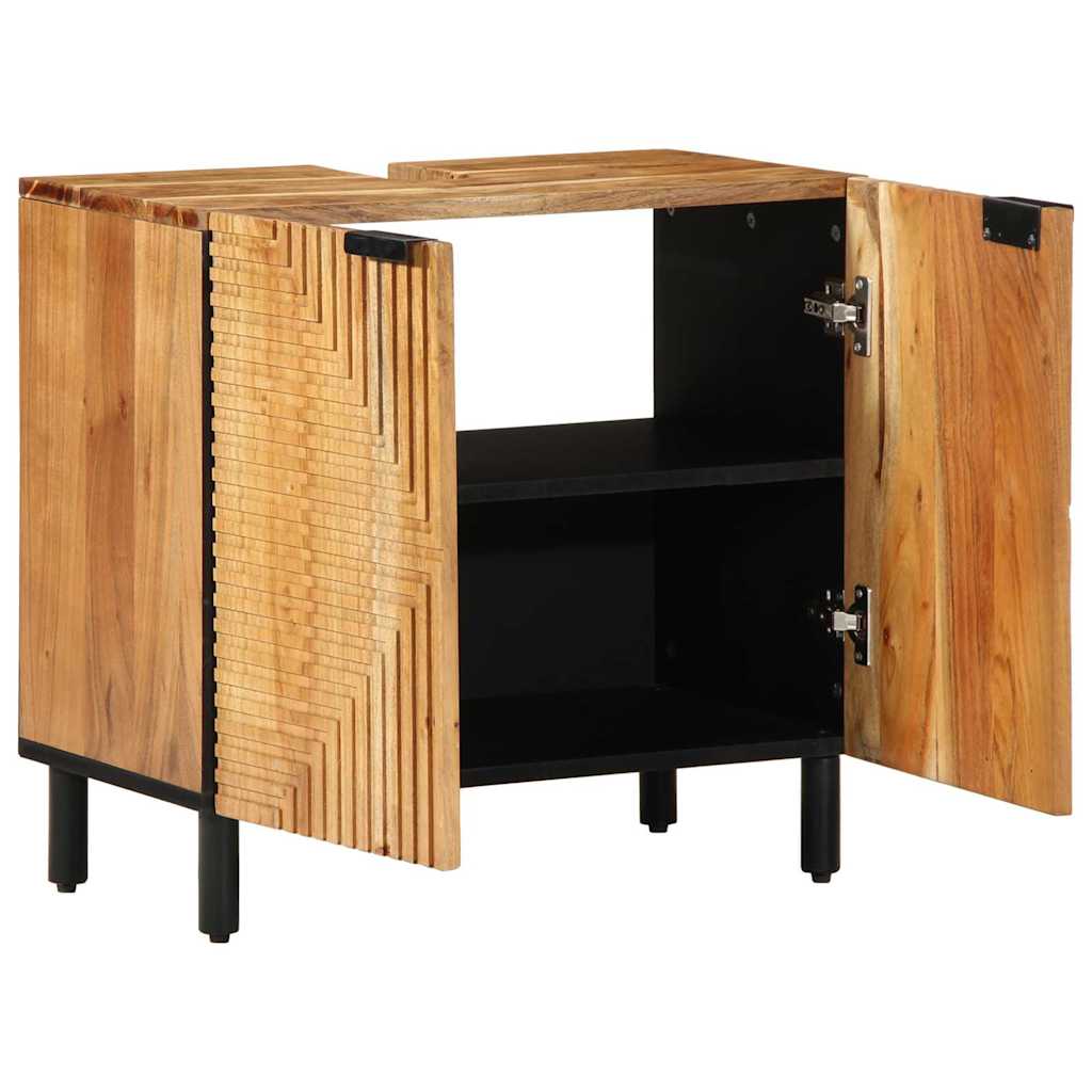 Waschbeckenschrank Braun 62 x 33 x 58 cm Massivholz Mango