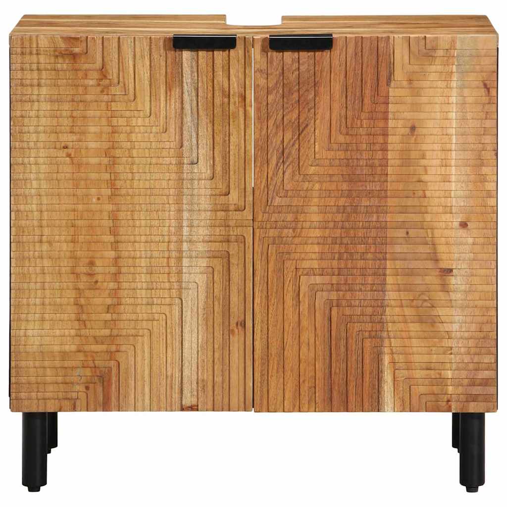 Waschbeckenschrank Braun 62 x 33 x 58 cm Massivholz Mango