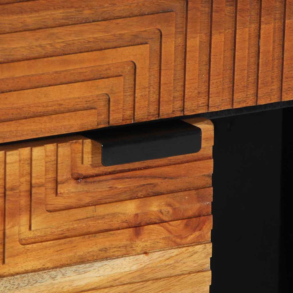 Sideboard Natural 80 x 33 x 75 cm Massivholz Akazie