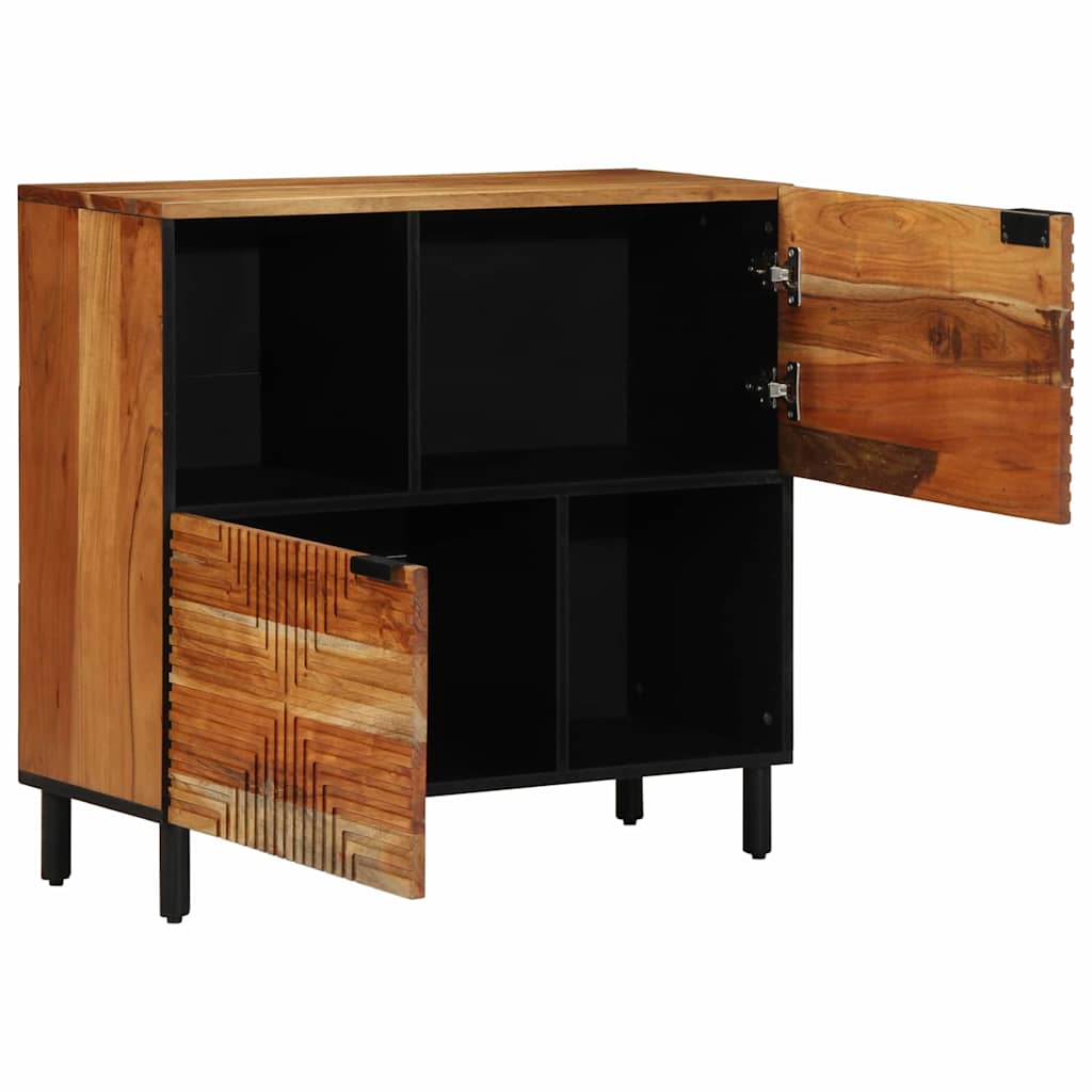 Sideboard Natural 80 x 33 x 75 cm Massivholz Akazie