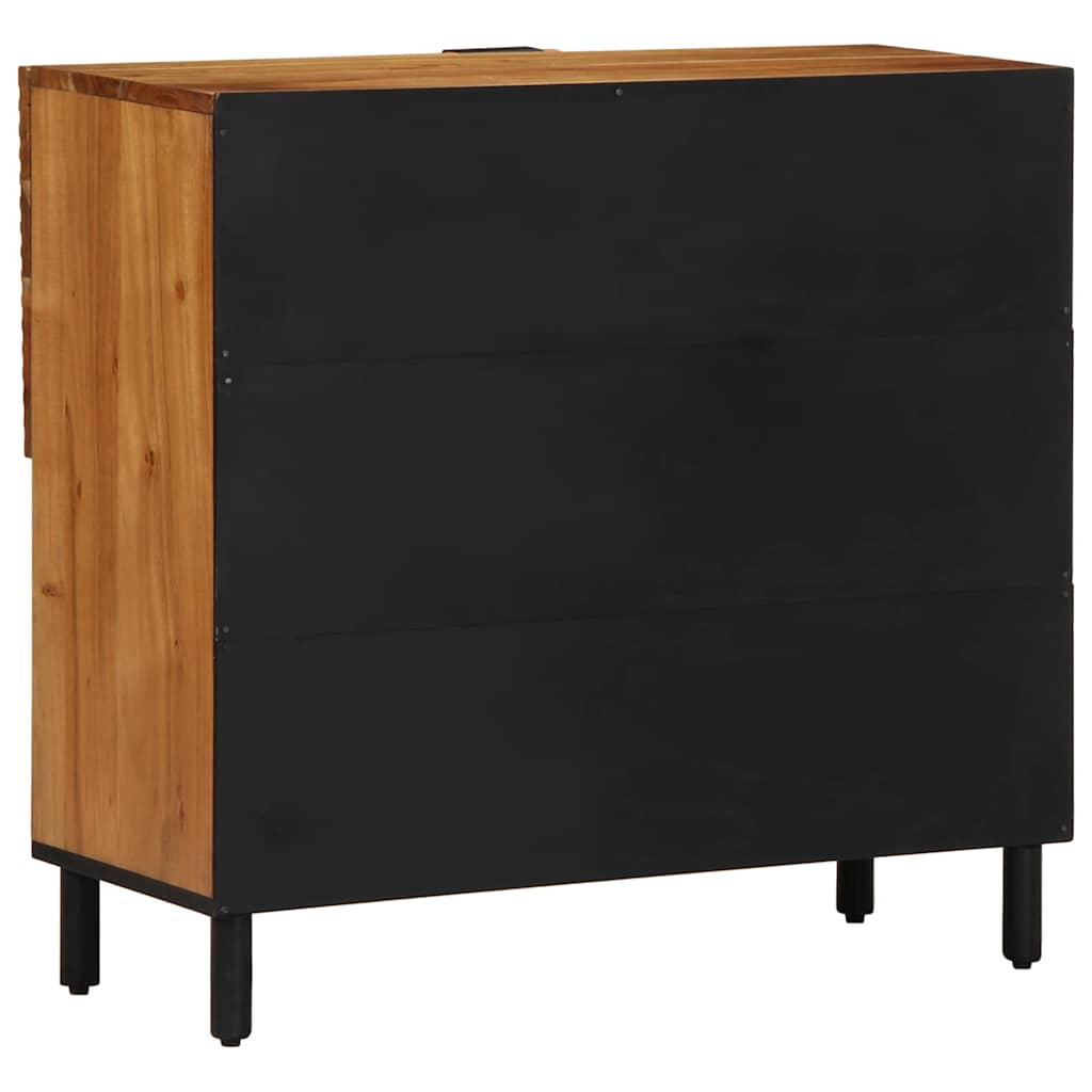 Sideboard Natural 80 x 33 x 75 cm Massivholz Akazie